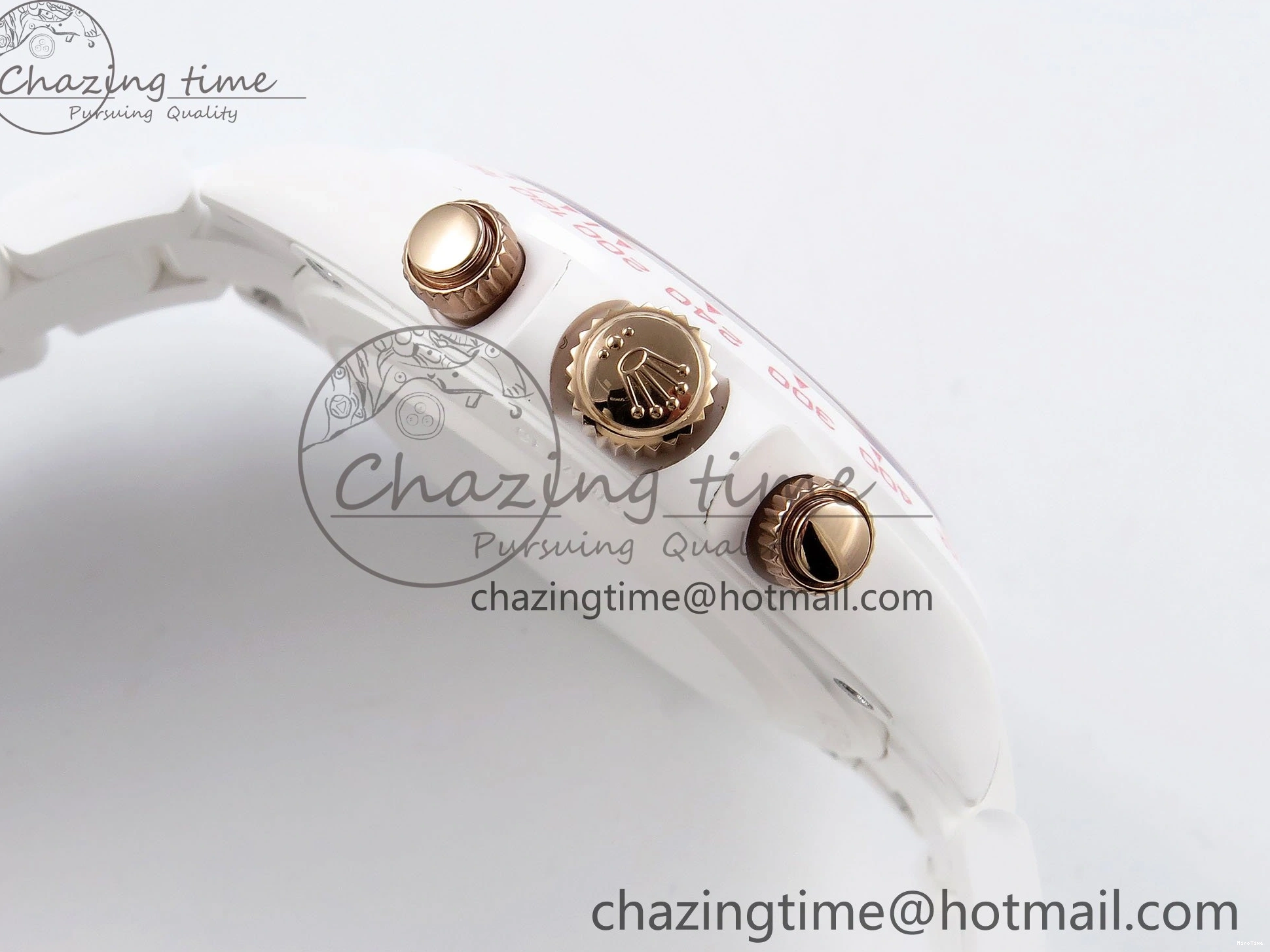 MiroTime 1231 TopPick Daytona AET White Solid Ceramic Case and Bracelet Pink Dial ZF 1:1 Best Edition SH 1650